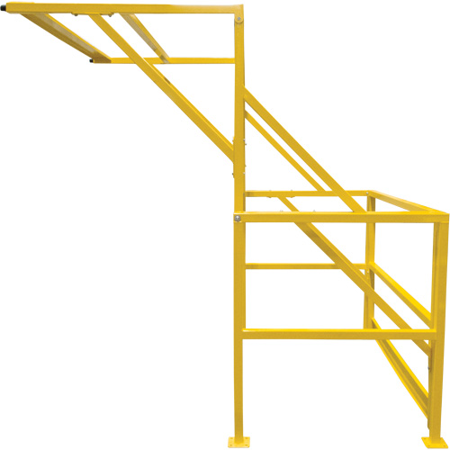 Barri&egrave;re de s&eacute;curit&eacute; pour mezzanine, 70" lo x 77" ha, 78" &eacute;lev&eacute;e, Jaune Maritime Industrial Rubber