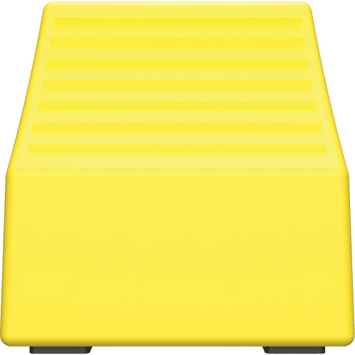 Cale de roue ultra-robuste pour l'exploitation mini&egrave;re Checkers Safety, PEHD, Jaune, 14-1/2" la x 17-1/2" p x 16" h Maritime Industrial Rubber