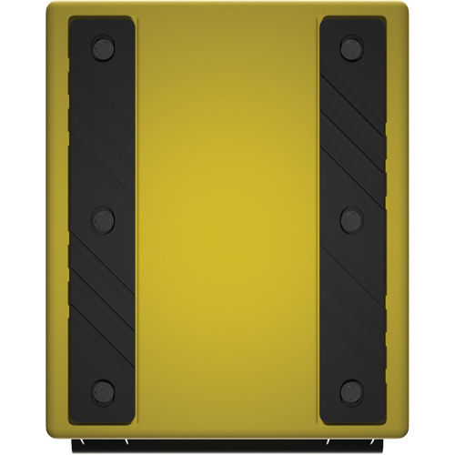 Cale de roue ultra-robuste pour l'exploitation mini&egrave;re Checkers Safety, PEHD, Jaune, 14-1/2" la x 17-1/2" p x 16" h Maritime Industrial Rubber