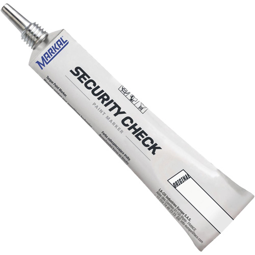 Security Check Paint Marker, 1.7 oz., Tube, White Maritime Industrial Rubber