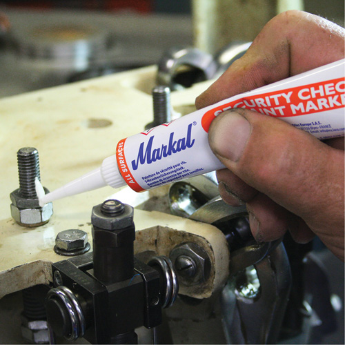 Security Check Paint Marker, 1.7 oz., Tube, Red Maritime Industrial Rubber