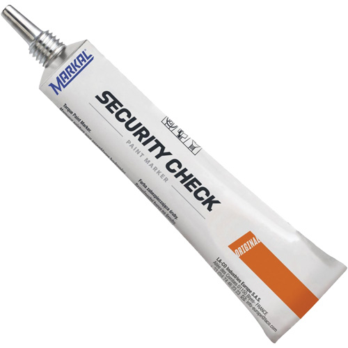 Security Check Paint Marker, 1.7 oz., Tube, Orange Maritime Industrial Rubber