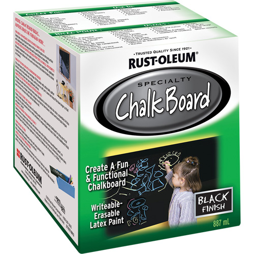 Chalk Board Paint, 877 ml, Can, Black Maritime Industrial Rubber