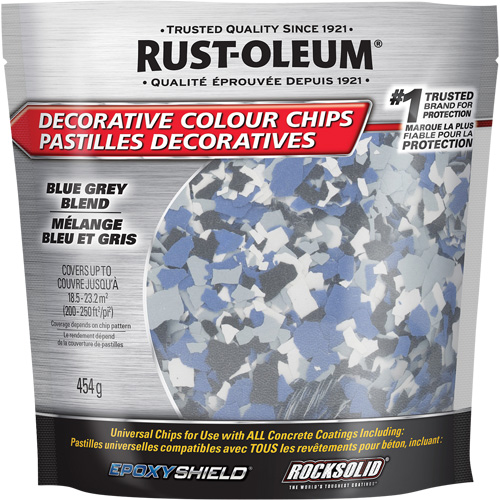 Pastilles de couleur d&eacute;coratives, 474 g, Sac, M&eacute;lange bleu gris Maritime Industrial Rubber