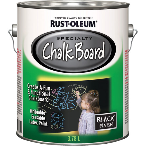 Specialty Chalk Board Paint, 3.78 L, Gallon, Black Maritime Industrial Rubber