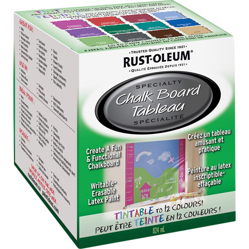 Specialty Chalk Board Paint, 824 ml, Kit, Tint Base Maritime Industrial Rubber