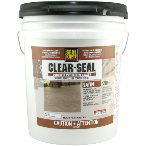 Seal-Krete&reg; Protective Sealer, 18.93 L, Water-Based, Satin, Clear Maritime Industrial Rubber