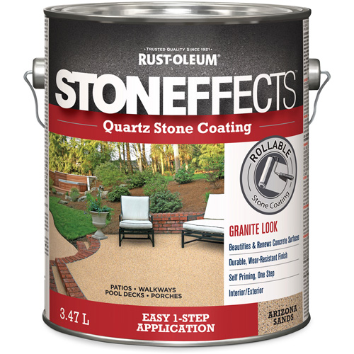 Stoneffects Quartz Stone Coating, 3.78 L, Water-Based, Textured, Beige Maritime Industrial Rubber