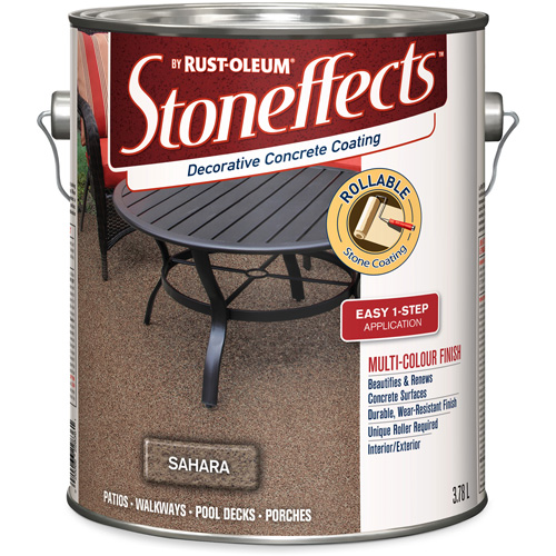 Stoneffects Decorative Concrete Coating, 3.78 L, Textured, Beige Maritime Industrial Rubber