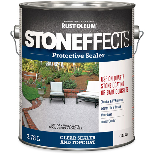 Produit d'&eacute;tanch&eacute;ifi&eacute; protecteur pour b&eacute;ton Stoneffects, 3,78 L, &agrave; l'eau, Transparent, Transparent Maritime Industrial Rubber