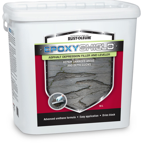 EpoxyShield&reg; Asphalt Depression Filler & Leveler, Pail, Black Maritime Industrial Rubber