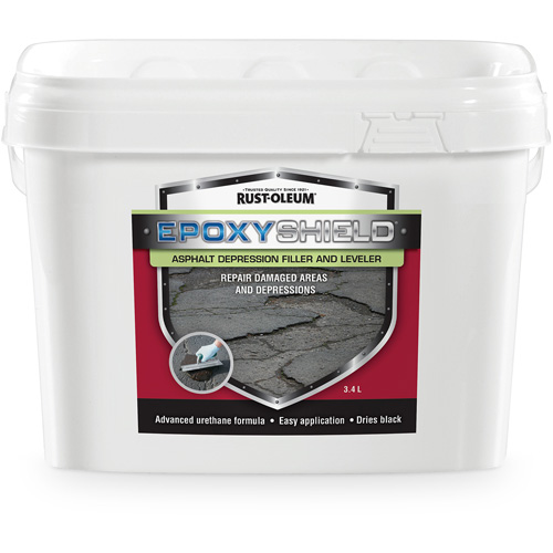 EpoxyShield&reg; Asphalt Depression Filler & Leveler, Pail, Black Maritime Industrial Rubber