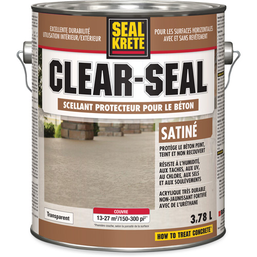 Seal-Krete&reg; Protective Sealer, 3.78 L, Urethane-Based, Satin, Clear Maritime Industrial Rubber