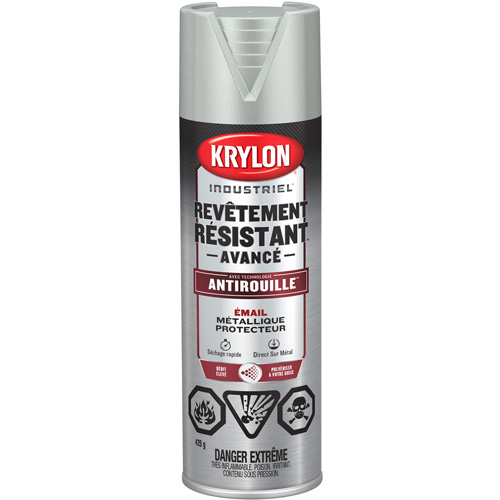 Tough Coat&reg; Advanced Paint with Rust Barrier Technology, Aluminum, Metallic, 425 g, Aerosol Can Maritime Industrial Rubber