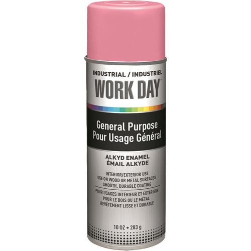 Peinture industrielle Work Day, Rose, Brillant, 10 oz, Canette a&eacute;rosol Maritime Industrial Rubber