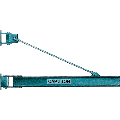 Wall Jibs, I Beam, 3-3/8" Flange Width, 2000 lbs. (1 tons) Capacity Maritime Industrial Rubber