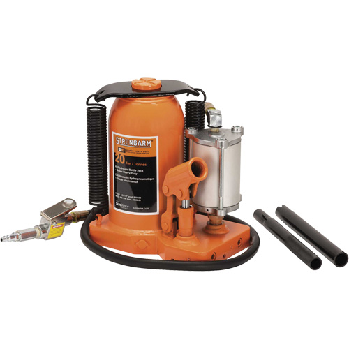 380C Bottle Jack, 20 Ton(s), Air Hydraulic, 20-5/8" Raised Height Maritime Industrial Rubber