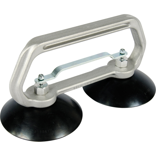 Appareils &agrave; ventouses - Ventouse double industrielle, 75 lb Capacit&eacute;, 5", Barre &agrave; tirer, 10" Longueur de la manche Maritime Industrial Rubber