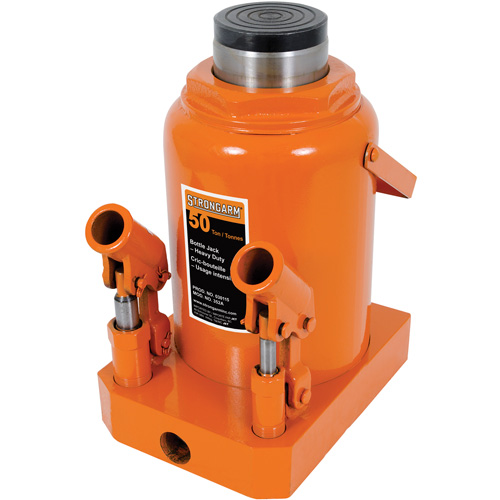 352A Bottle Jack, 50 tons, Manual Hydraulic, 19-3/4" Raised Height Maritime Industrial Rubber