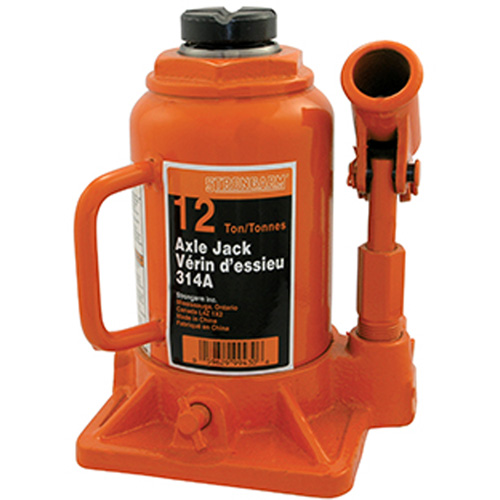 314A Bottle Jack, 12 tons, Manual Hydraulic, 13" Raised Height Maritime Industrial Rubber