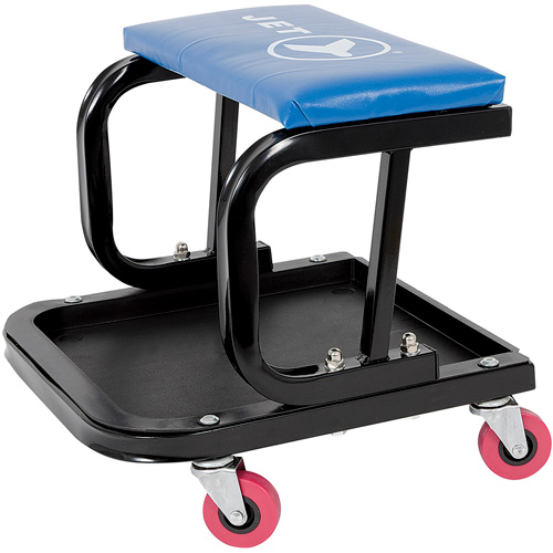 JMS-641A Mechanic's Roller Seat, Vinyl, Blue, 300 lbs. Capacity Maritime Industrial Rubber