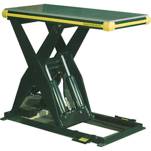 Table &eacute;l&eacute;vatrice hydraulique &agrave; ciseaux Backsaver, Acier, 24" la x 48" lo, Capacit&eacute; 4000 lb Maritime Industrial Rubber