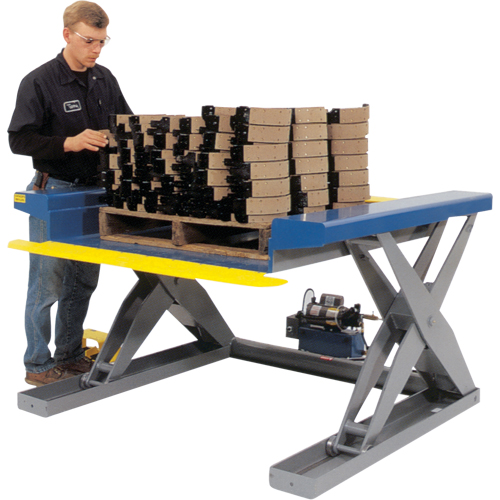 Hydraulic Floor-Height Scissor Lift Tables, Steel, 4000 lbs. Capacity Maritime Industrial Rubber