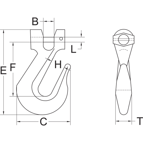 Clevis Slip Hook - Grade 70 Maritime Industrial Rubber