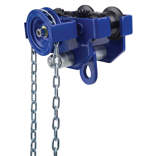 Geared Trolley, 6000 lbs. (3 tons) Capacity, 3-3/7" - 6-1/16" Maritime Industrial Rubber