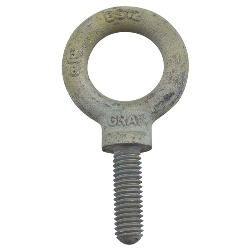 Eye Bolt, 2-13/16" Dia., 2" L, Galvanized, 7200 lbs. (3.6 tons) Capacity Maritime Industrial Rubber