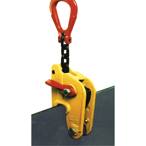 Pince &agrave; t&ocirc;le multipositions de prise automatique Topal NK1-0-20, 3300 lb (1,65 tonne), Ouverture de la m&acirc;choire de 0" - 3/4" Maritime Industrial Rubber