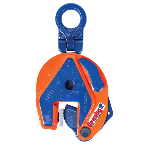 IPU10 Universal Lifting Clamp, 12000 lbs. (6 tons), 0" - 2" Jaw Opening Maritime Industrial Rubber