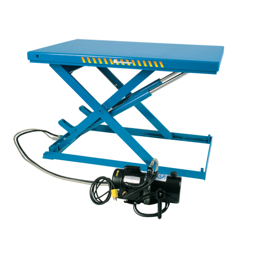 LoProfile Electric-Hydraulic Scissor Lift Table, Steel, 32-1/2" L x 23-1/2" W, 550 lbs. Capacity Maritime Industrial Rubber