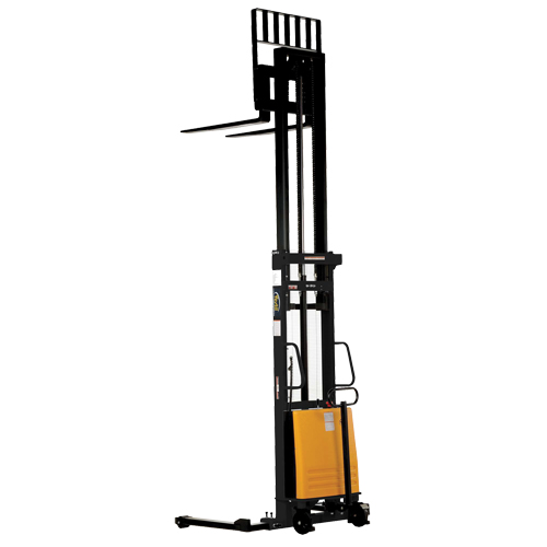 Fork Lift Stacker, Electric Operated, 2000 lbs. Capacity, 137" Max Lift Maritime Industrial Rubber
