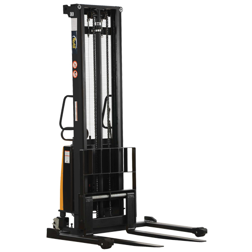 Fork Lift Stacker, Electric Operated, 2000 lbs. Capacity, 150" Max Lift Maritime Industrial Rubber