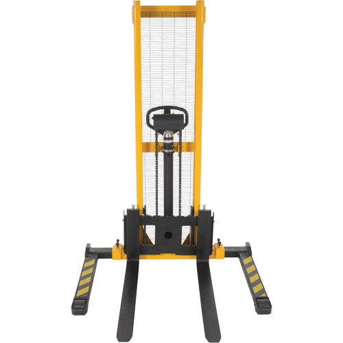 Manual Hydraulic Stacker, Hand Pump Operated, 2000 lbs. Capacity, 63" Max Lift Maritime Industrial Rubber