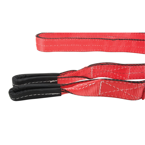 Polyester Sling, Double Ply, Twisted Eye, Type 4, 2'' W x 8' L, 6200 lbs. Vertical Cap. Maritime Industrial Rubber