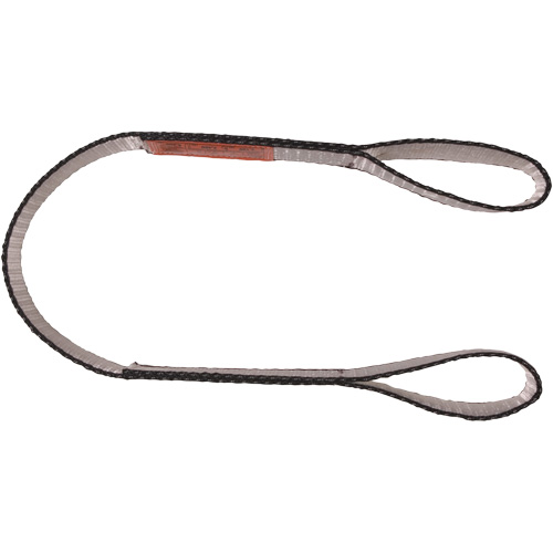 Polyester Web Sling, Double Ply, Double Eye, Type 3, 4" W x 6' L, 11000 lbs. Vertical Cap. Maritime Industrial Rubber