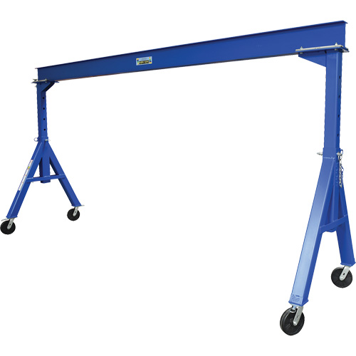 Adjustable Height Gantry Crane, 15' L, 4000 lbs. (2 tons) Capacity Maritime Industrial Rubber