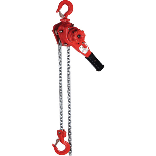 Palan &agrave; levier de s&eacute;rie Super VQ, Lev&eacute;e 5', Cabacit&eacute; 2200 lb (1,1 tonne), Chaîne en Alliage calibre 100 Maritime Industrial Rubber