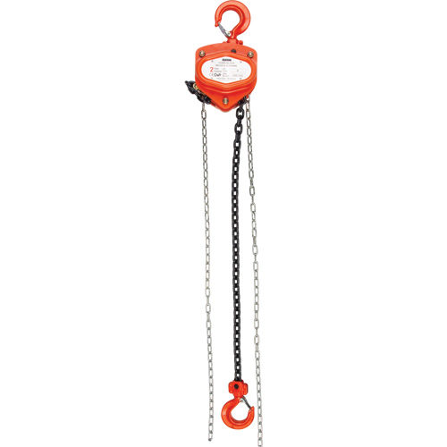 Chain Hoist, 10' Lift, 1000 lbs. (0.45 tons) Capacity, Alloy Steel Chain Maritime Industrial Rubber