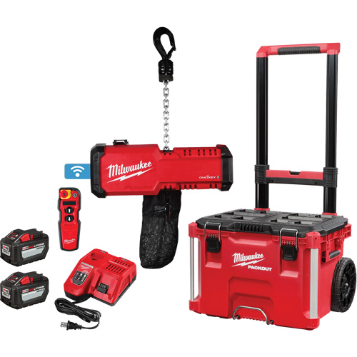 M18 Compact 1-Ton Chain Hoist with ONE-KEY, 2204 lbs. (1 tons) Capacity Maritime Industrial Rubber
