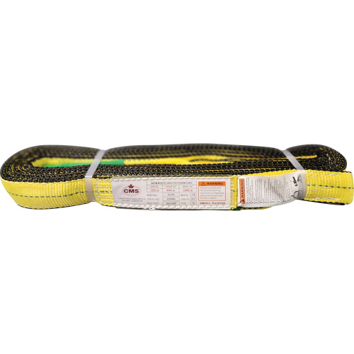 &eacute;lingue en sangle de polyester, Pli Double, Oeillets renvers&eacute;s, Type 4, 2" la x 20' lo, Capacit&eacute; verticale 6400 lb Maritime Industrial Rubber