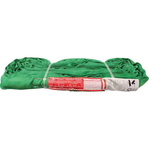 &eacute;lingue ronde en polyester, Vert, 12' lo, 6000 lb Charge verticale Maritime Industrial Rubber