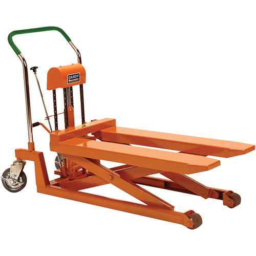 Dandy Lift Scissor Fork Lift Table, 37.1" L x 19.7" W, Steel, 1100 lbs. Capacity Maritime Industrial Rubber