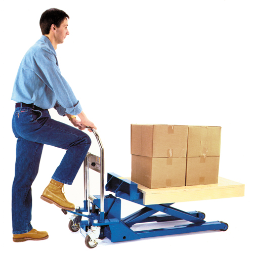 Low Profile Dandy Lift Scissor Lift Table, 37-1/10" L x 19-7/10" W, Steel, 1100 lbs. Capacity Maritime Industrial Rubber