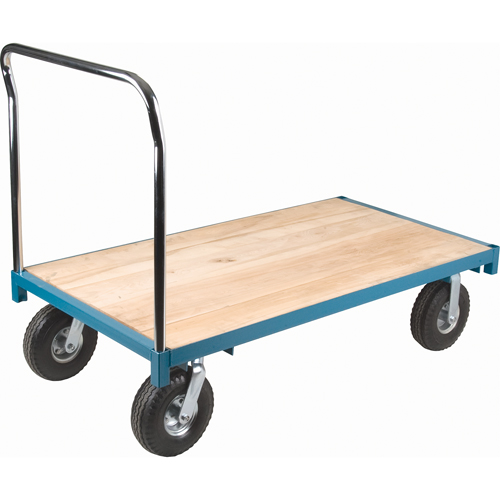 Heavy-Duty Platform Truck, 60" L x 30" W, 1200 lbs. Capacity, Pneumatic Casters Maritime Industrial Rubber