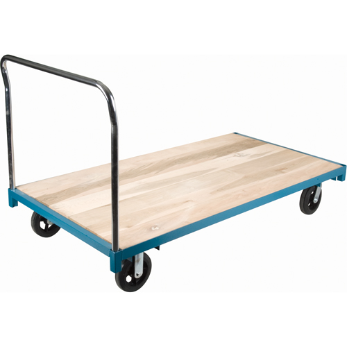 Heavy-Duty Platform Truck, 96" L x 48" W, 2000 lbs. Capacity, Rubber Casters Maritime Industrial Rubber