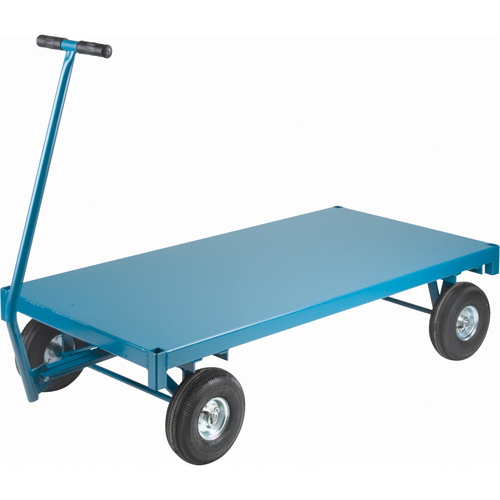 Platform Trucks - Ergonomic Platform Wagon Trucks, 30" W x 60" L, 1000 lbs. Capacity Maritime Industrial Rubber
