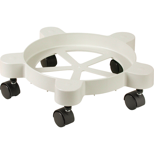 Lil'Dolly Pail Dollies, Plastic, 75 lbs. Capacity, 11" Diameter, Plastic Casters Maritime Industrial Rubber